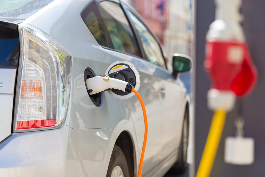 electric car being charged after Foreign Auto Repair Fort Lauderdale FL