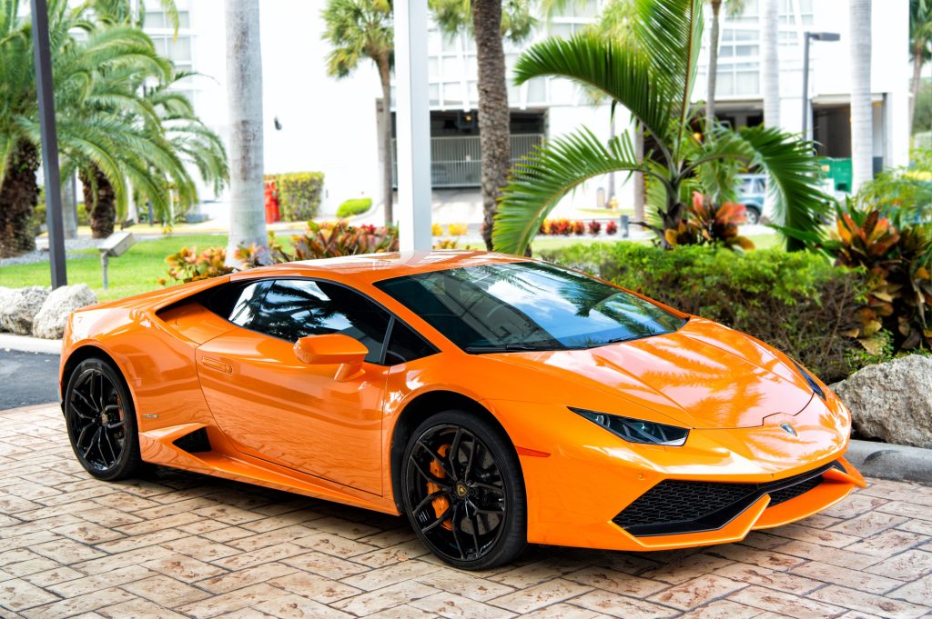 orange Lamborghini after Lamborghini service Davie FL