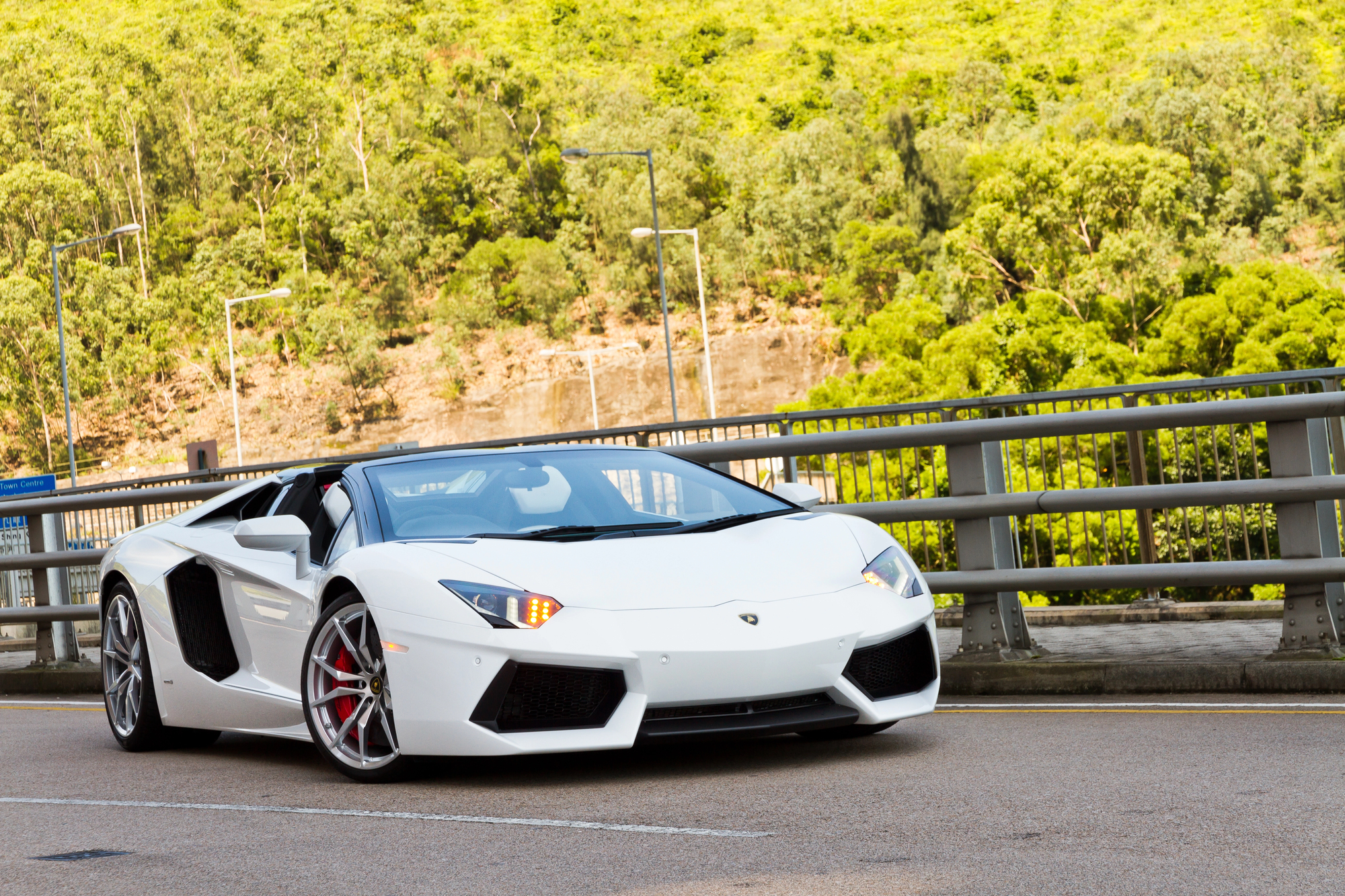 white Lamborghini after Lamborghini service Davie FL